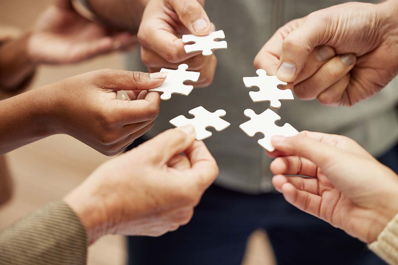 Problem,Solving,As,A,Team,For,Optimum,Efficiency.,Closeup,Shot